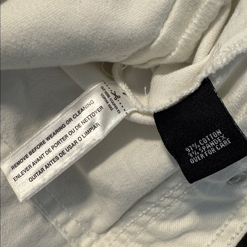 Relativity White Denim Jacket with Button Front S - image 6